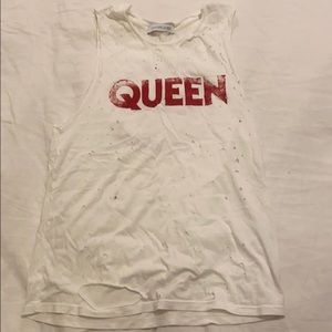 Daydreamer Sz XS Distressed Queens tank